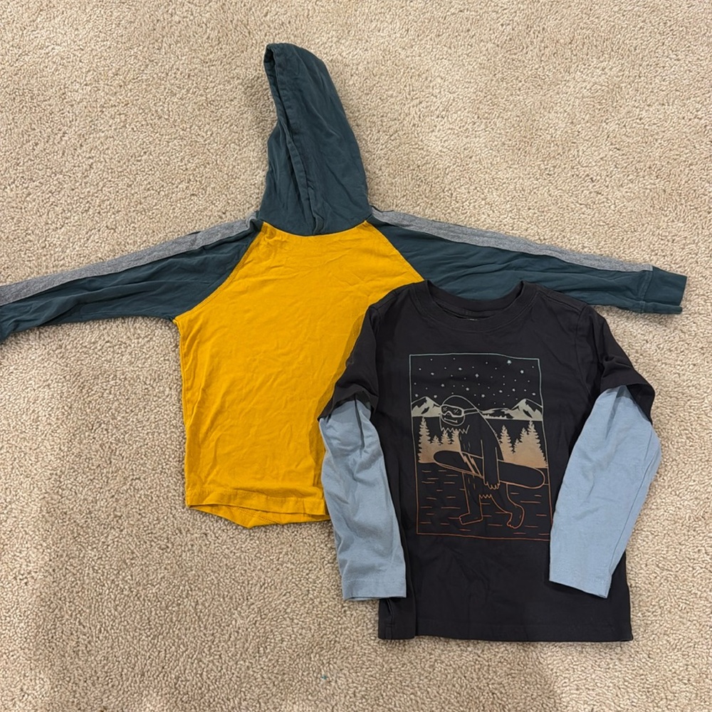 Two long sleeve tees